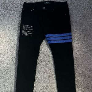 Amiri black denim graphic jeans